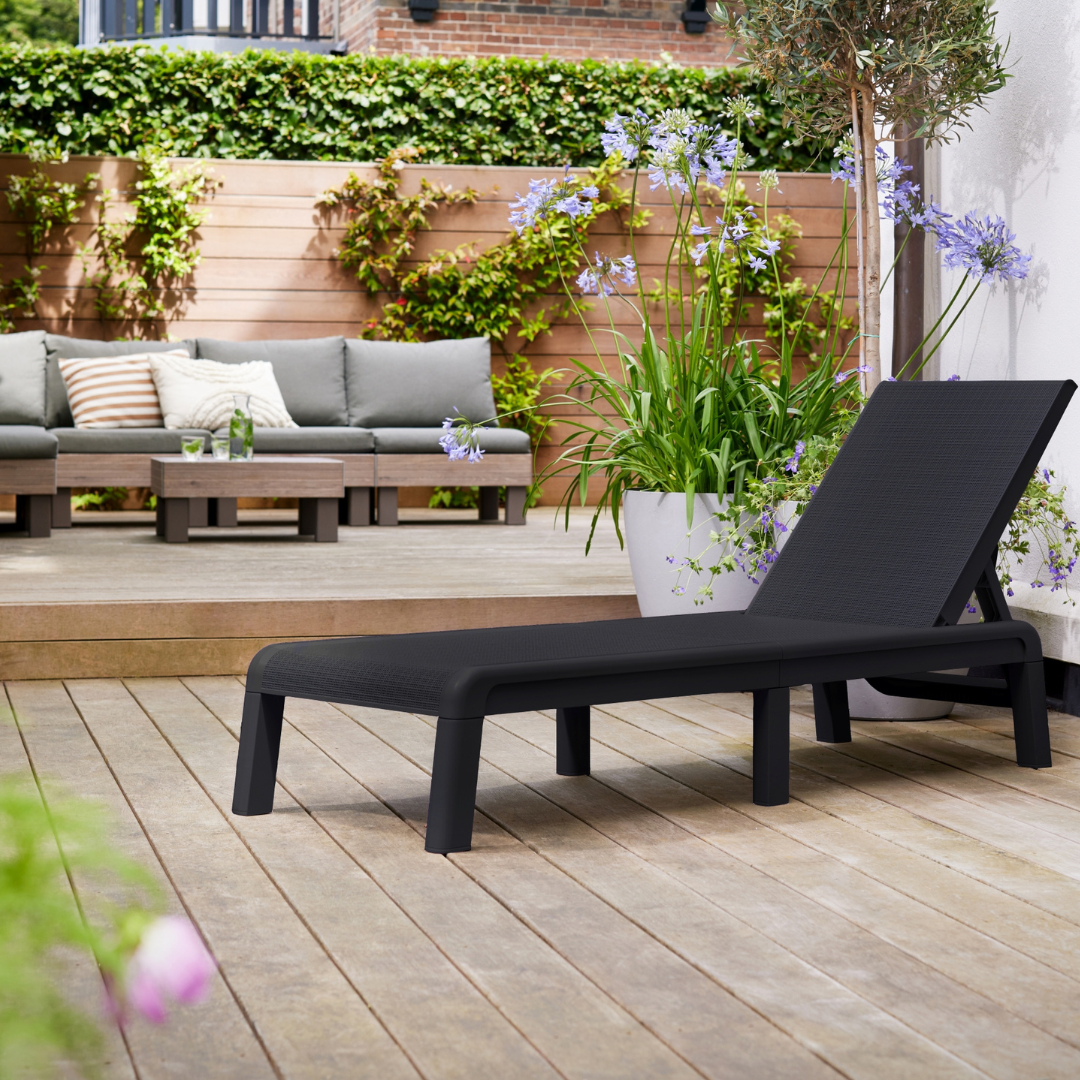 Set of 2: Mallorca Sun Loungers - Graphite