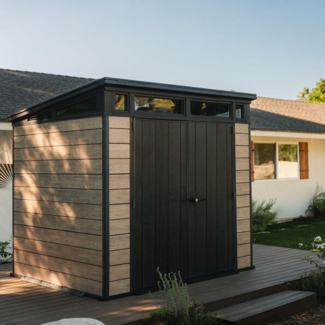 Signature Collection: 7x7ft (2.1m x 2.1m) Pent Shed Ashwood | PREORDER JULY