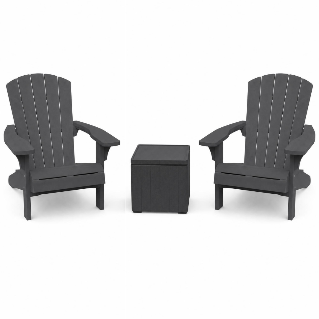 Troy 3pc Adirondack Balcony Set - Graphite | PREORDER AUGUST