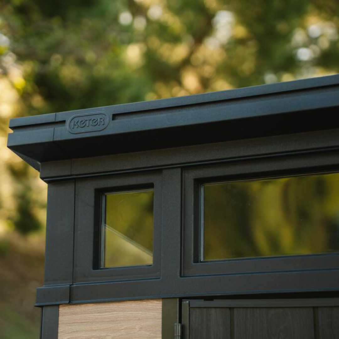 Signature Collection: 7x7ft (2.1m x 2.1m) Pent Shed Ashwood