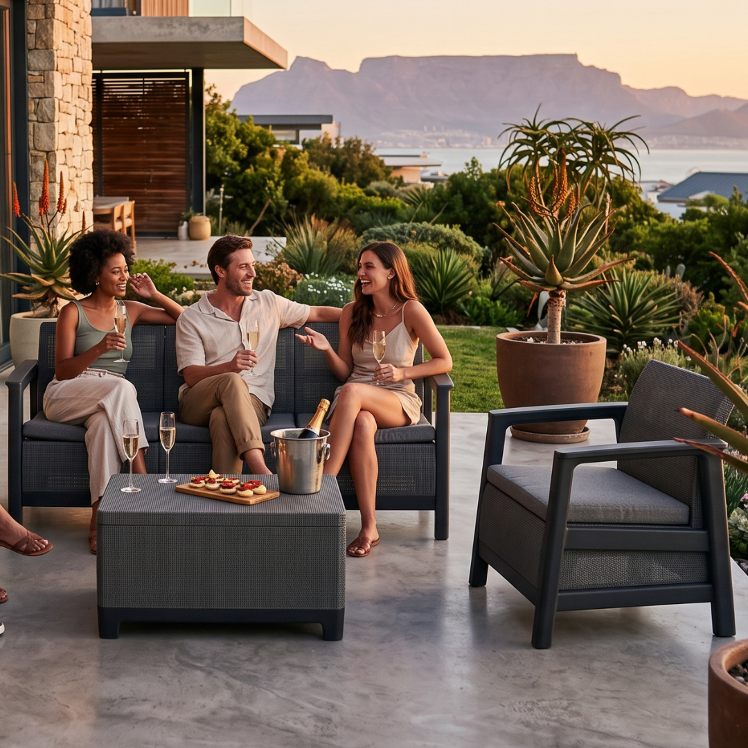 Scandi Linea Lounge Set - Graphite