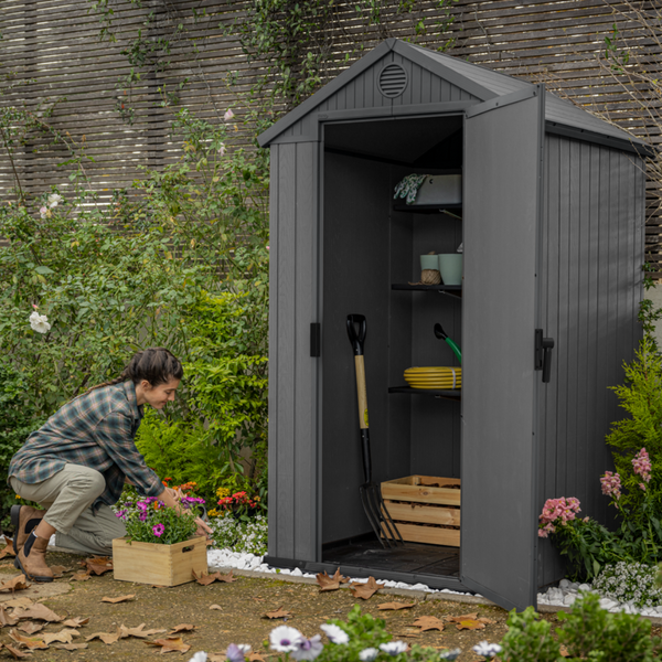 Darwin 4x4ft Shed - Grey | PREORDER JUNE