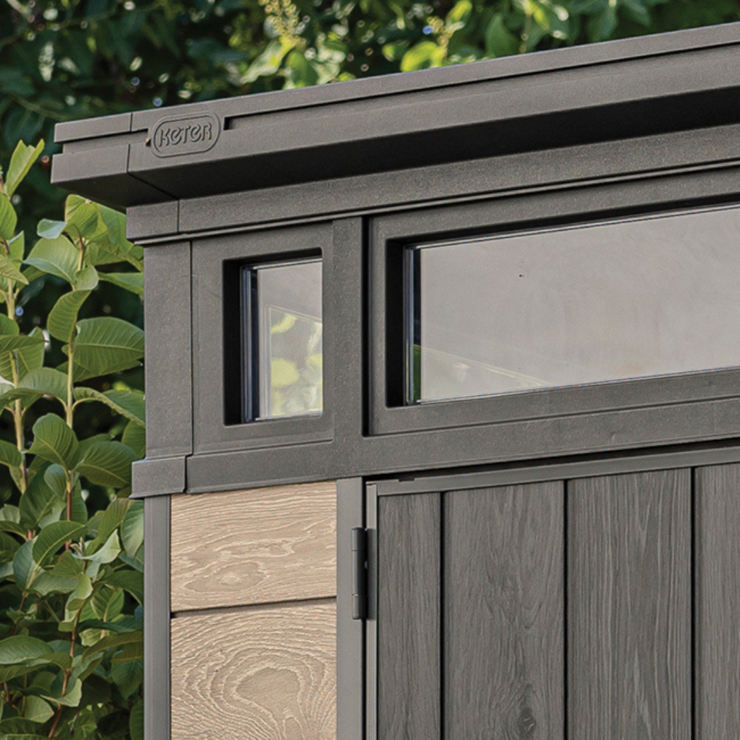 Signature Collection: 7x7ft (2.1m x 2.1m) Pent Shed Ashwood