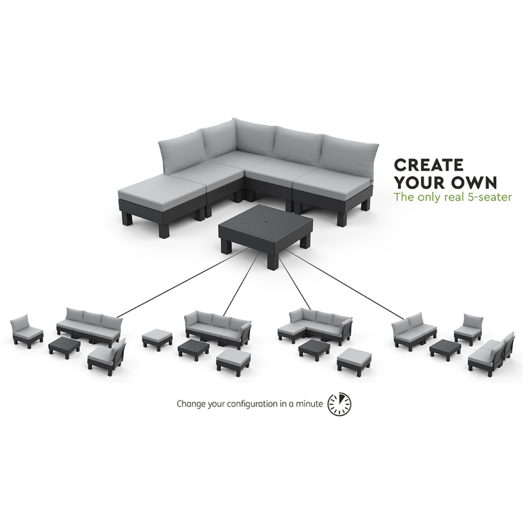 Elements 5 Seater Modular Lounge Set