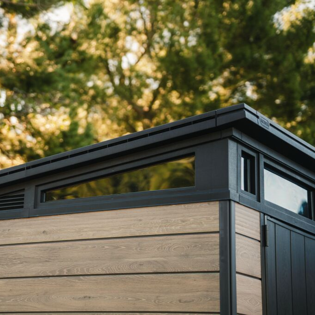 Signature Collection: 7x7ft (2.1m x 2.1m) Pent Shed Ashwood
