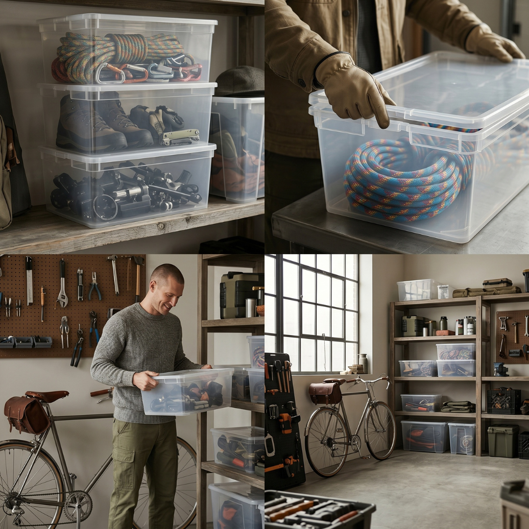 Set of 3 Clear Storage Boxes