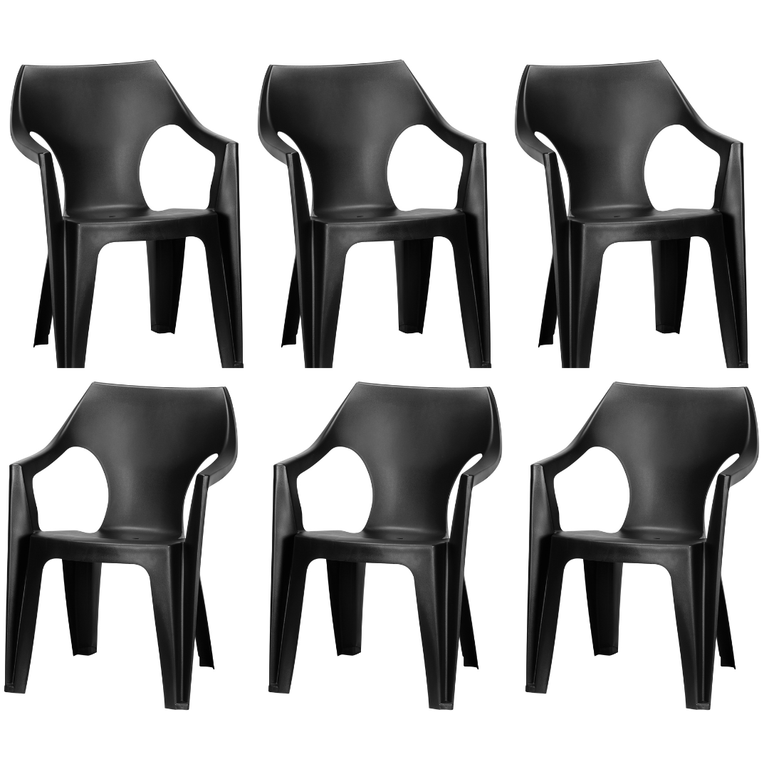 Set of 6: Dante Lowback Chairs