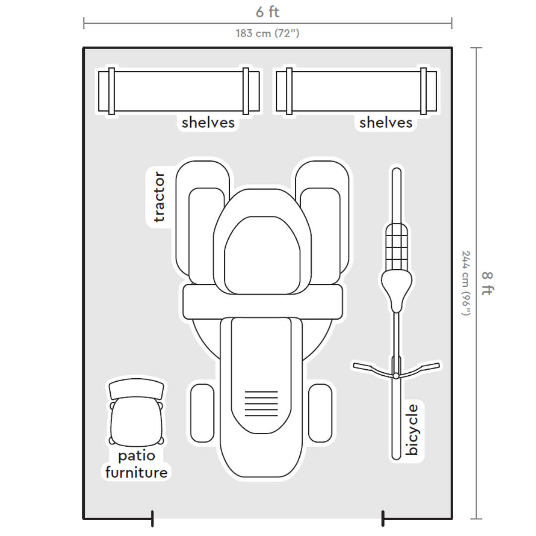 Darwin 6x8ft (1.9m x 2.4m) Shed