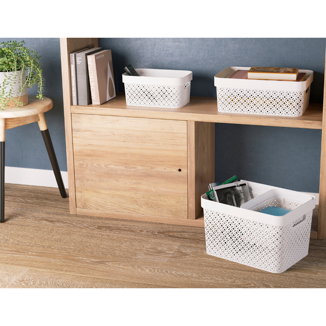 Terrazzo Storage Basket - White