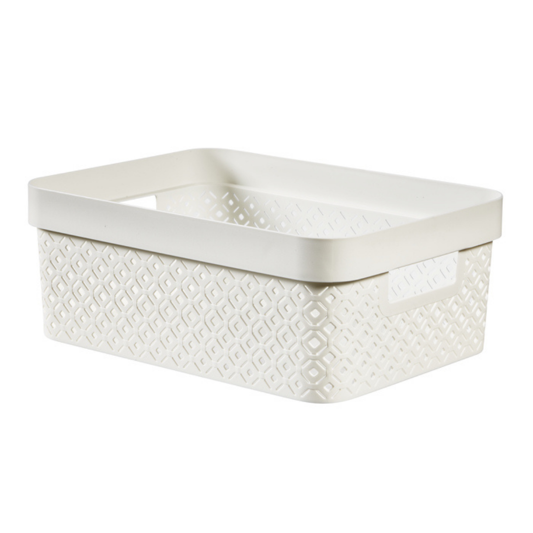 Terrazzo Storage Basket - White