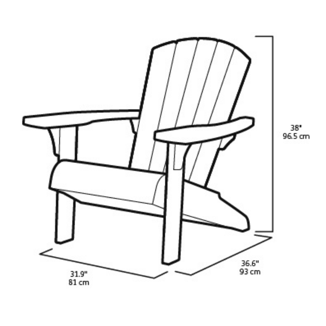 Troy Adirondack Chair - Graphite