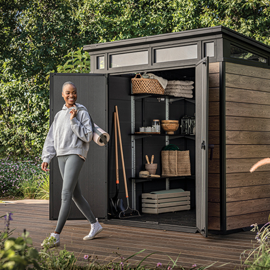 Signature Collection: 7x7ft (2.1 x 2.1m) Pent Shed Ashwood