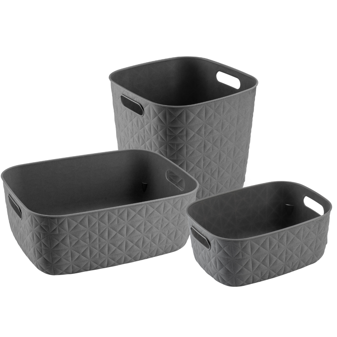 Softex Storage Basket Dark Grey | Home Organisation