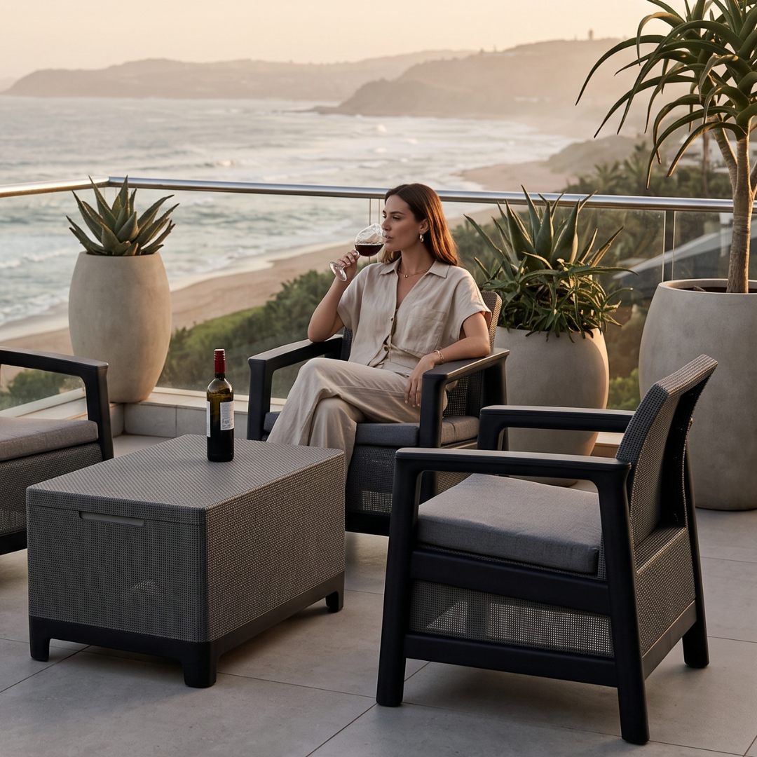 Scandi Linea Lounge Set - Graphite