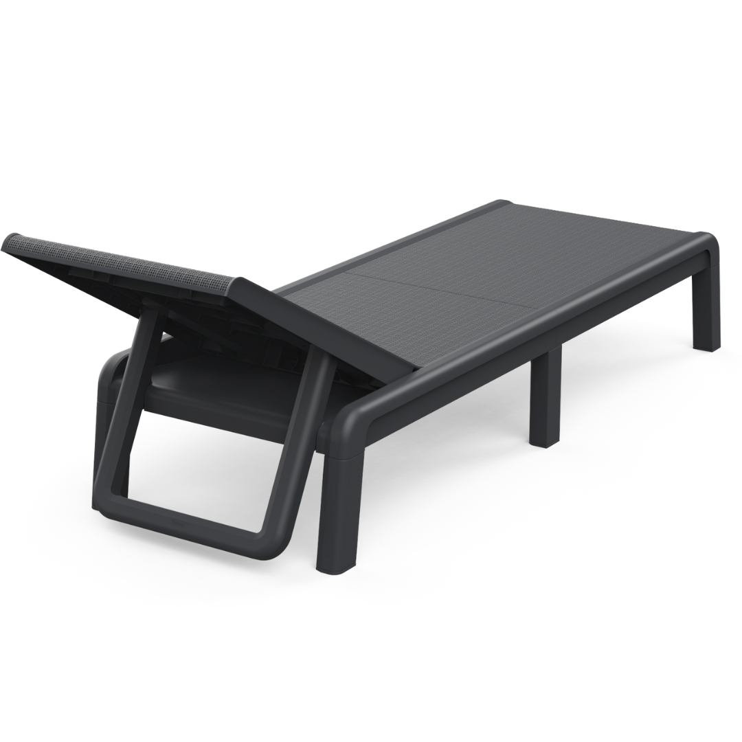 Set of 2: Mallorca Sun Loungers - Graphite