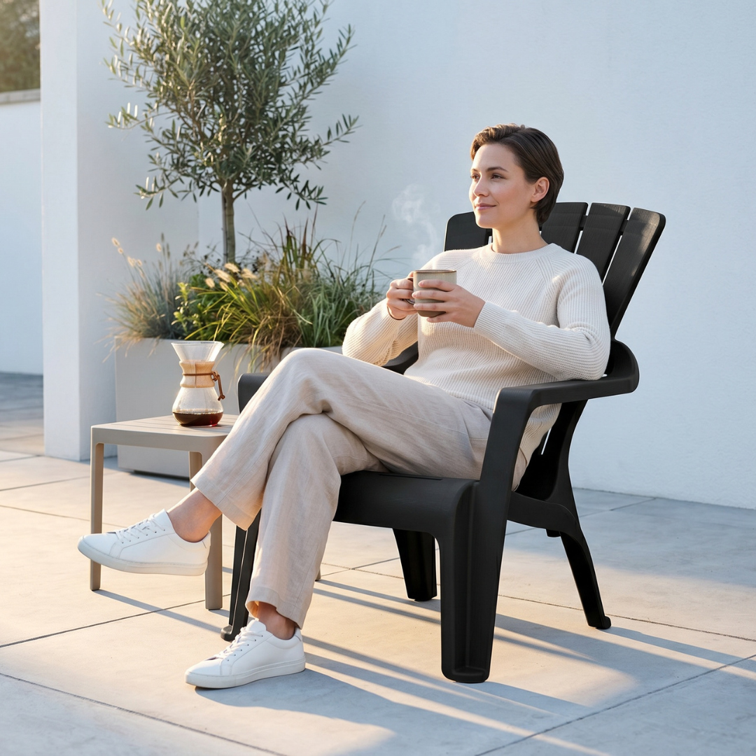 3pc Adirondack Balcony Set - Graphite | PREORDER AUGUST