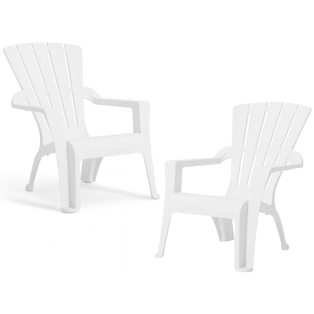 Set of 2: Adirondack Chair – White