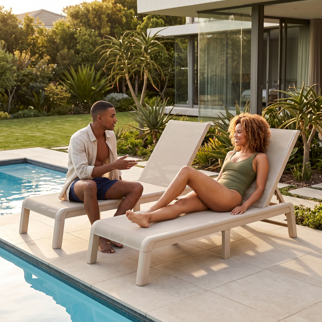 Set of 2: Atlas Sun Loungers - Soft Beige | PREORDER AUGUST