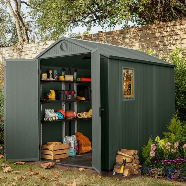 Darwin 6x8ft Shed Green [Builders Warehouse]