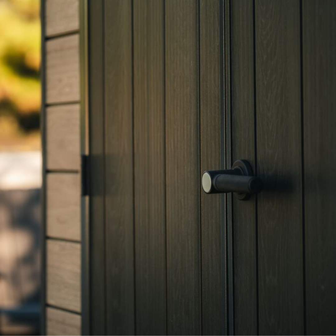 Signature Collection:  7x7ft (2.1m x 2.1m) Pent Shed Ashwood