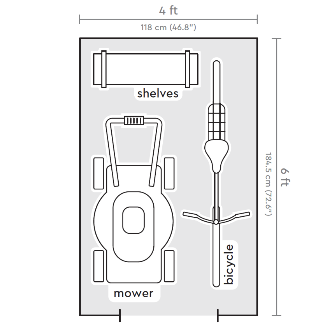 Darwin 4x6ft (1.2m x 1.8m) Shed