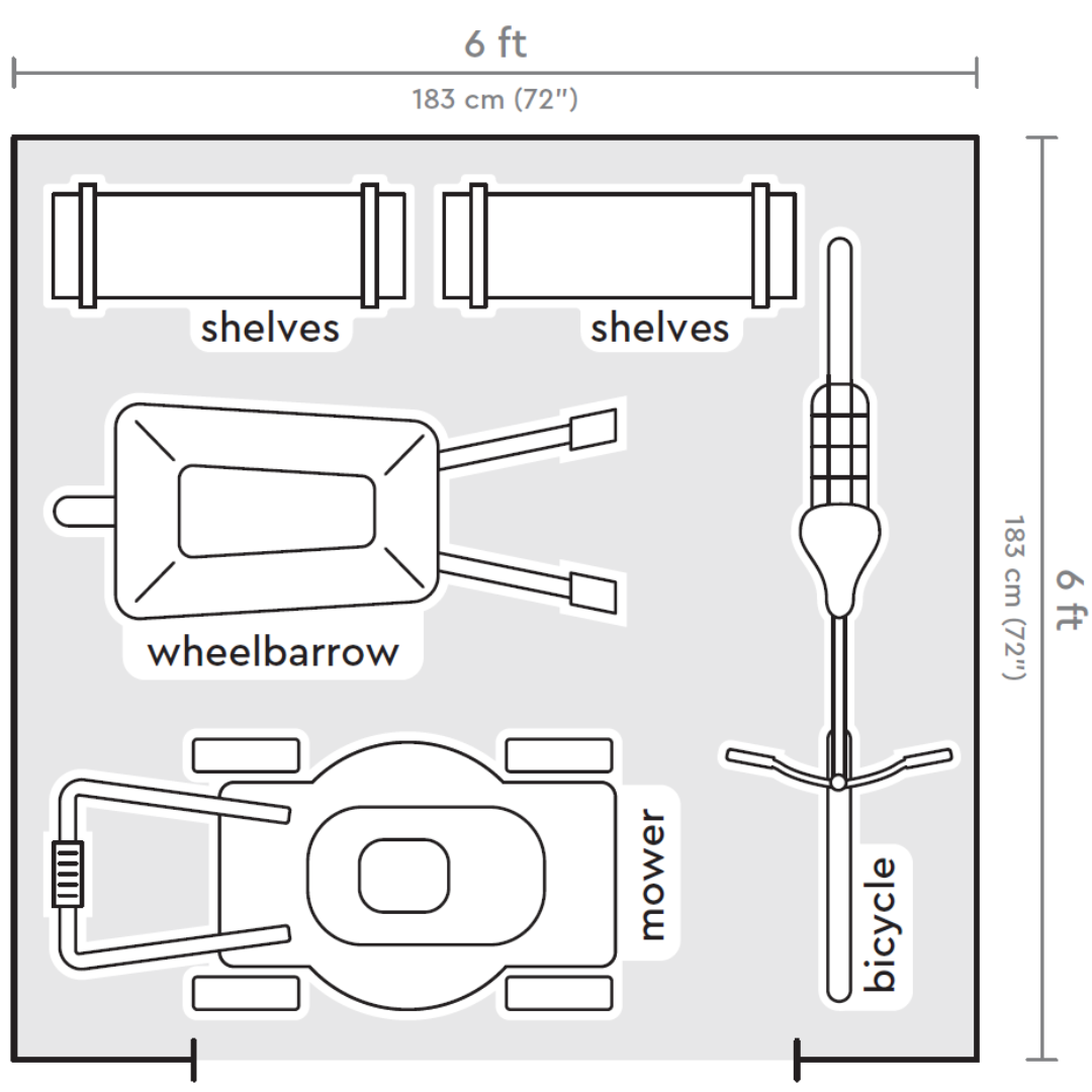 Darwin 6x6ft (1.9m x 1.8m) Shed