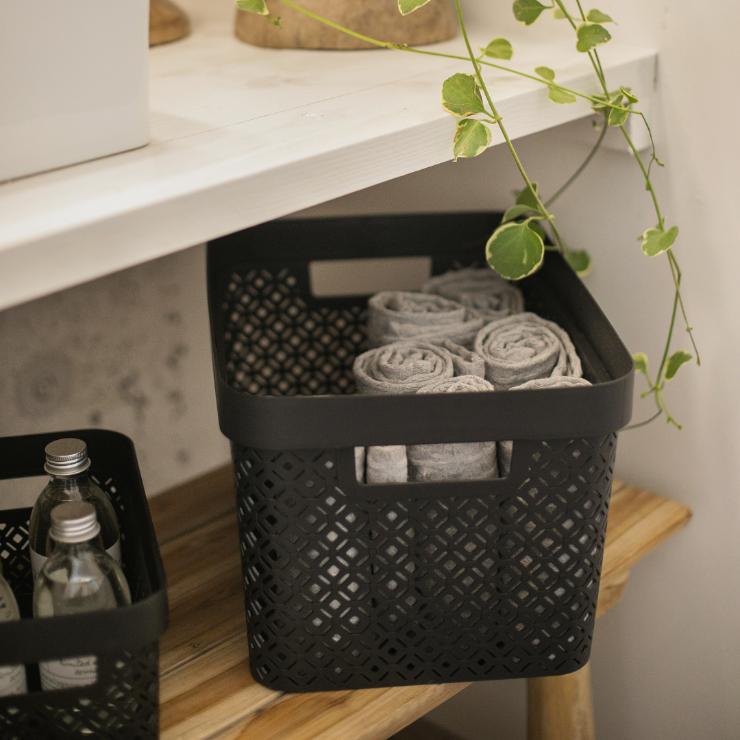 Terrazzo Storage Basket - Black