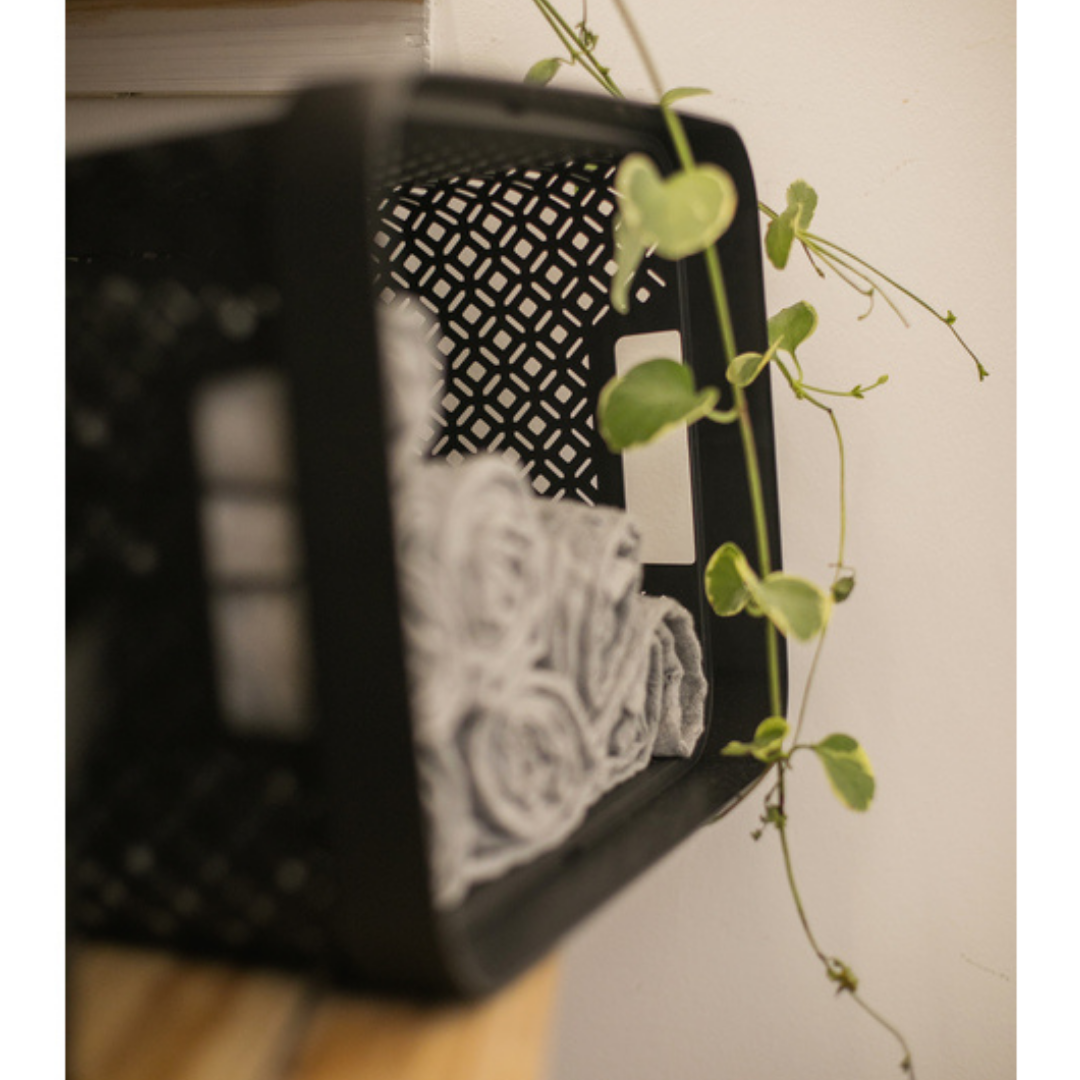 Terrazzo Storage Basket - Black