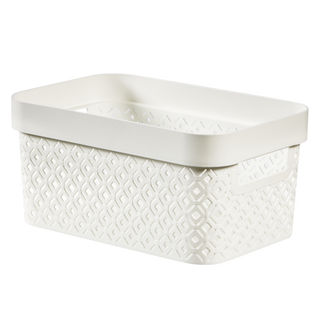 Terrazzo Storage Basket - White