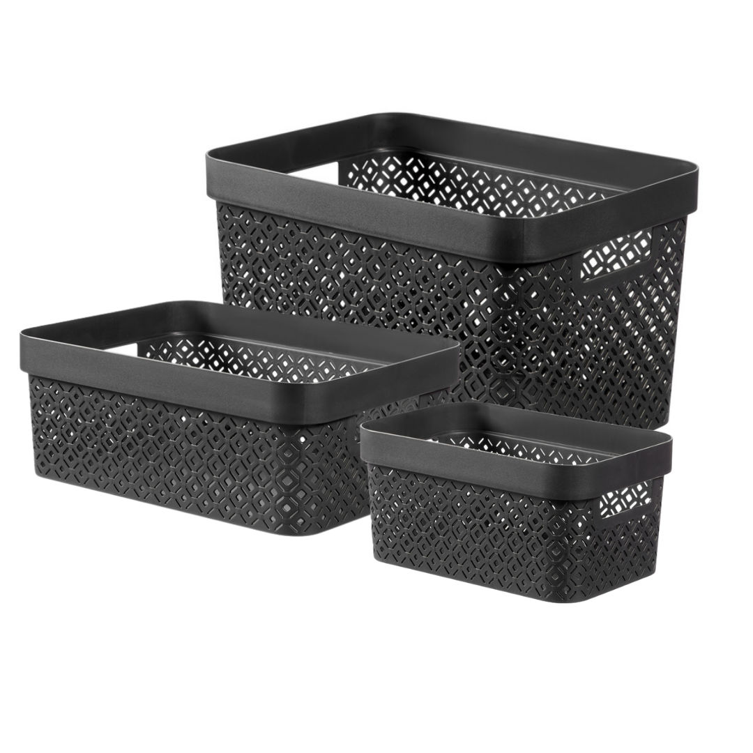 Terrazzo Storage Basket - Black