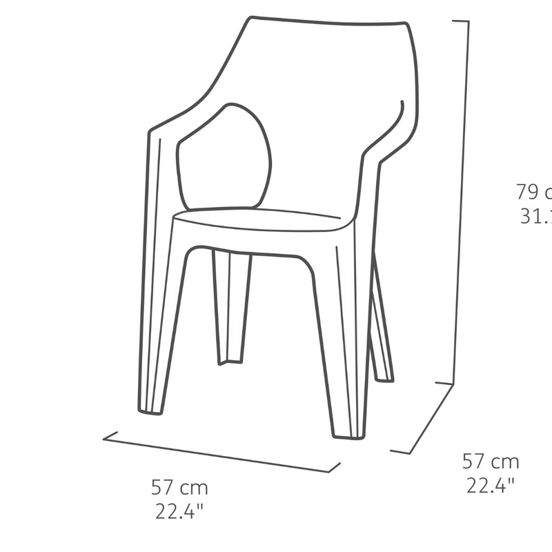Dante Lowback Chair- Graphite