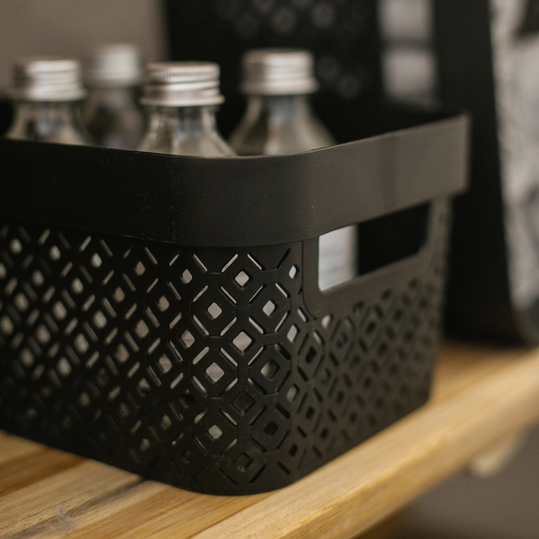 Terrazzo Storage Basket - Black