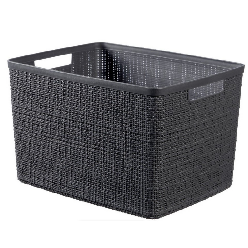 Jute Storage Basket - Grey