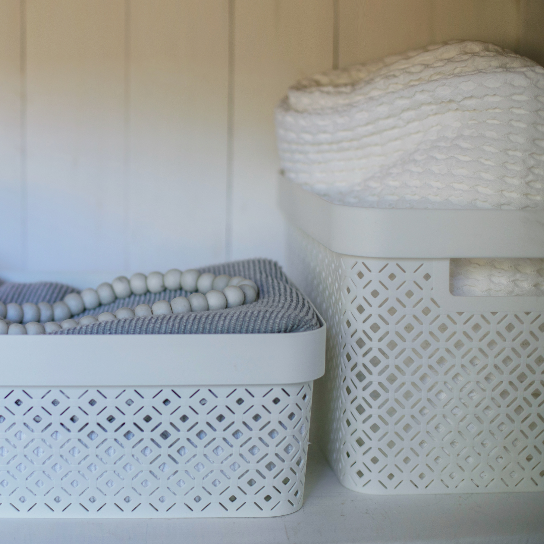 Terrazzo Storage Basket - White